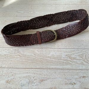 Express Large Genuine Leather Wide Braided Belt